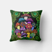 カラフルのきのこの枕 クッション (裏面)