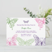 カラフルのなびく蝶第21誕生日 招待状 (スタンド正面)