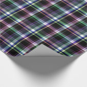 カラフルのエレガントな格子縞は縞で飾ります ラッピングペーパー (角)