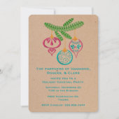 カラフルのオーナメントのCoporateの休日の招待状 招待状 (正面)