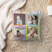 カラフルのストライプでカスタムな写真x5 クッション (ブランケット)