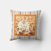 カラフルのストライプでカスタムな写真x5 クッション (裏面)