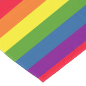 カラフルのストライプな虹色 ロングテーブルランナー (コーナー)