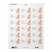 カラフルのストライプな誕生会のモダンな住所 ラベル (フルシート)