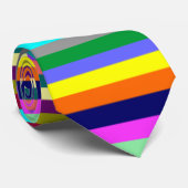 カラフルのストライプのタイ ネクタイ (ロール)