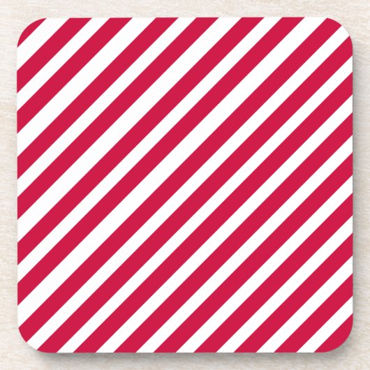 カラフルのストライプのデザインのコースター コースター (正面)