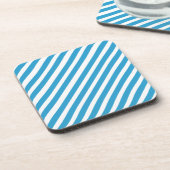 カラフルのストライプのデザインのコースター コースター (左側)