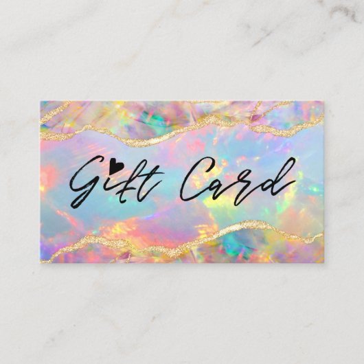 カラフルのテクスチャのギフト証明書 名刺 (正面)