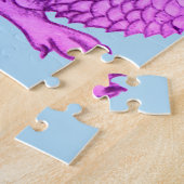 カラフルのドラゴン神話的な生き物かわいい ジグソーパズル (側面)