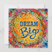 カラフルのドリームビッインスパイアクおもしろい卒業フラット (正面)