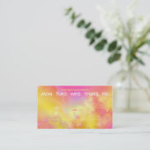 カラフルの円の名刺 予約カード (スタンド正面)