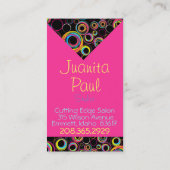 カラフルの円の名刺 予約カード (裏面)