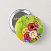 カラフルの円ボタン 缶バッジ (正面&裏面)