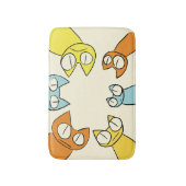 カラフルの凝視のロット猫 バスマット (正面縦)