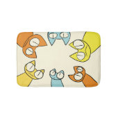 カラフルの凝視のロット猫 バスマット (正面)