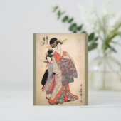 カラフルの女性 ポストカード (スタンド正面)