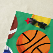 カラフルの子供のパーソナライズなスポーツのビーチタオル ビーチタオル (インサイチュ)