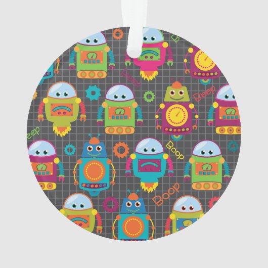 カラフルの子供のロボット オーナメント (裏面)