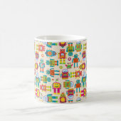 カラフルの子供のロボット コーヒーマグカップ (中央)