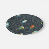 カラフルの子供のロボット ペーパープレート (アングル)