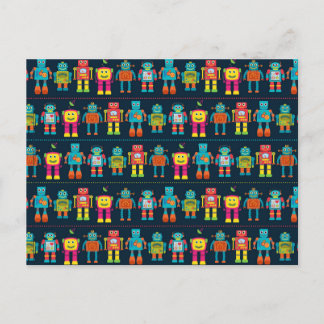 カラフルの子供のロボット ポストカード