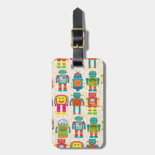 カラフルの子供のロボット ラゲッジタグ