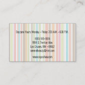 カラフルの子供の託児所のベビーシッターをする名刺 名刺 (裏面)