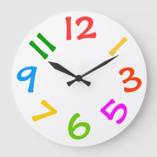 カラフルの子供部屋の柱時計 ラージ壁時計