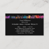 カラフルの家のモダンで芸術的な不動産 名刺 (裏面)