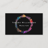 カラフルの家のモダンで芸術的な不動産 名刺 (正面)