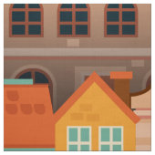 カラフルの家パターン ファブリック (見本)