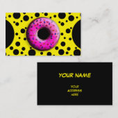 カラフルの小さいドーナツは振りかけます + あなたのアイディア 名刺 (正面/裏面)