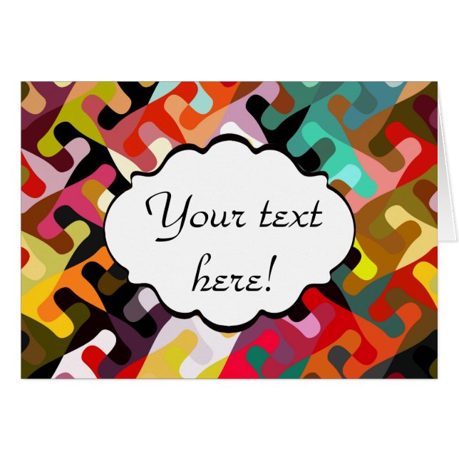 カラフルの形の抽象デザイン (正面横)