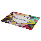 カラフルの形の抽象デザイン カッティングボード (角)