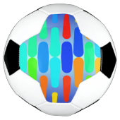 カラフルの形の抽象デザイン サッカーボール (回転)