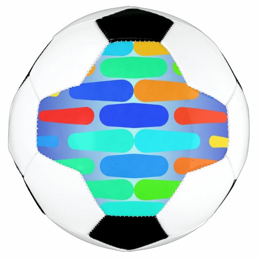 カラフルの形の抽象デザイン サッカーボール (正面)