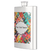 カラフルの形の抽象デザイン フラスク (左)