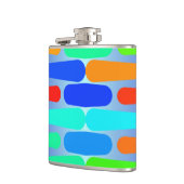 カラフルの形の抽象デザイン フラスク (左)