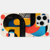 カラフルの形状と抽象デザインのストライプ Case-Mate iPhoneケース (裏面 (横))