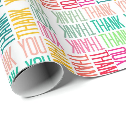 カラフルの感謝の陽気な感謝のギフト用包装紙 ラッピングペーパー (ロールコーナー)