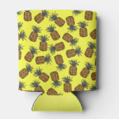 カラフルの手絵を描の熱帯パイナップル 缶クーラー (裏面)