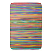 カラフルの抽象芸術のストライブ柄のデザイン バスマット (正面縦)