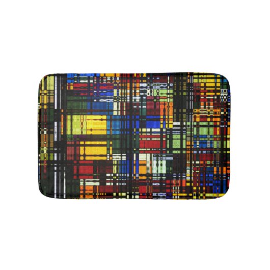 カラフルの抽象芸術 バスマット (正面)