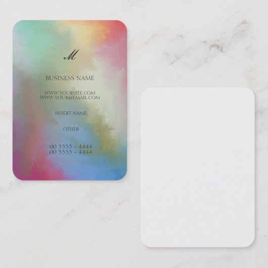 カラフルの抽象芸術 名刺 (正面/裏面)