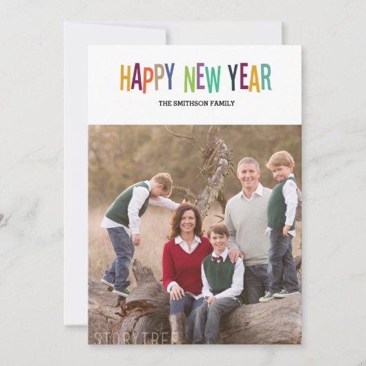 カラフルの新年年賀状 シーズンカード (正面)