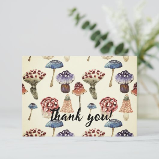 カラフルの水彩模様 サンキューカード (スタンド正面)