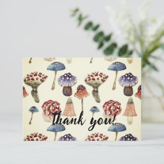 カラフルの水彩模様 サンキューカード