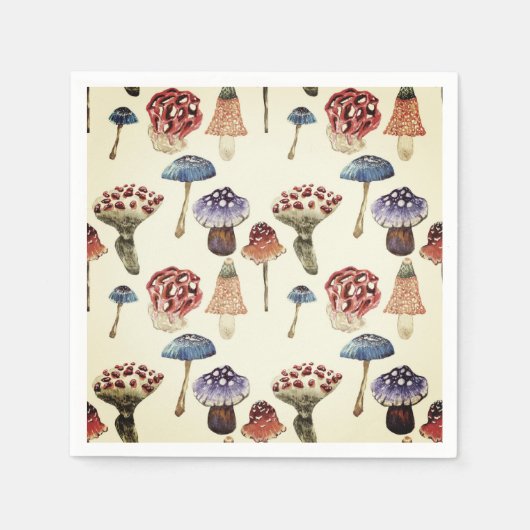 カラフルの水彩模様 スタンダードカクテルナプキン (正面)