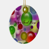 カラフルの泡パターン セラミックオーナメント (右)