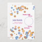 カラフルの泡誕生の発表 案内状 (正面/裏面)